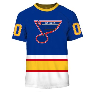 Personalized St. Louis Blues Throwback Vintage NHL Hockey Home Jersey