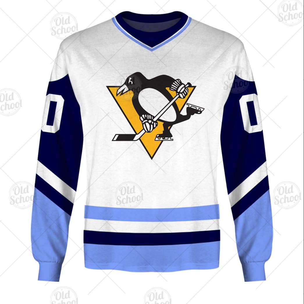 Personalized Vintage NHL Pittsburgh Penguins White Jersey