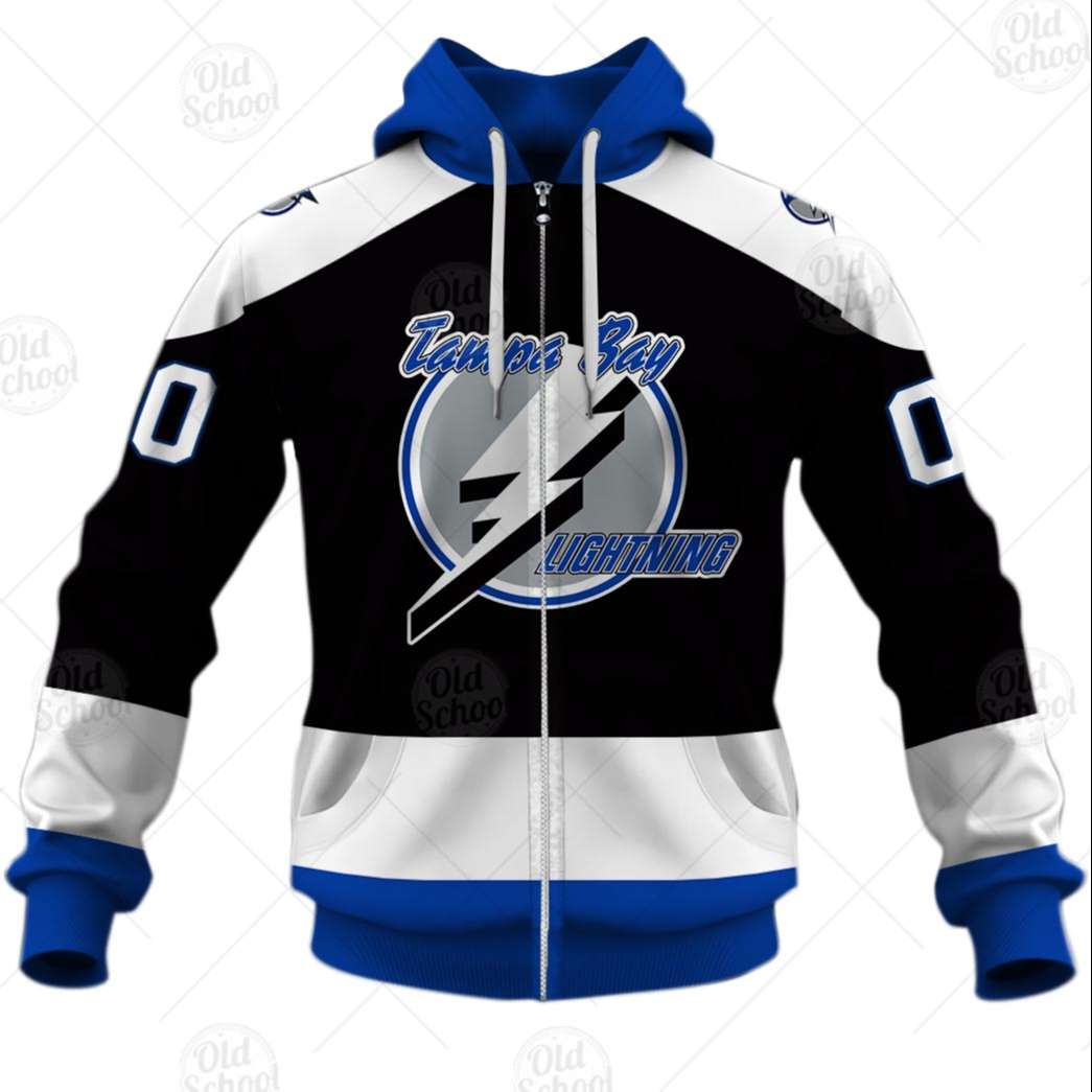 Personalized Vintage NHL Tampa Bay Lightning Black Jersey