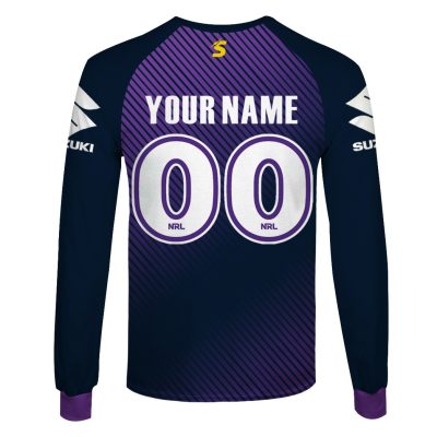NRL Melbourne Storm Custom Name Number 2020 Navy Training Jersey Sweatshirt