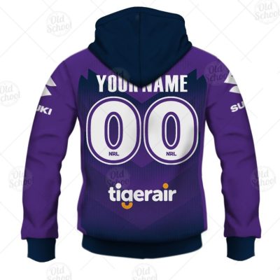 NRL Melbourne Storm Custom Name Number 2020 Home Jersey Zip Up Hoodie