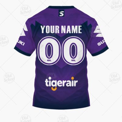 NRL Melbourne Storm Custom Name Number 2020 Home Jersey T-Shirt