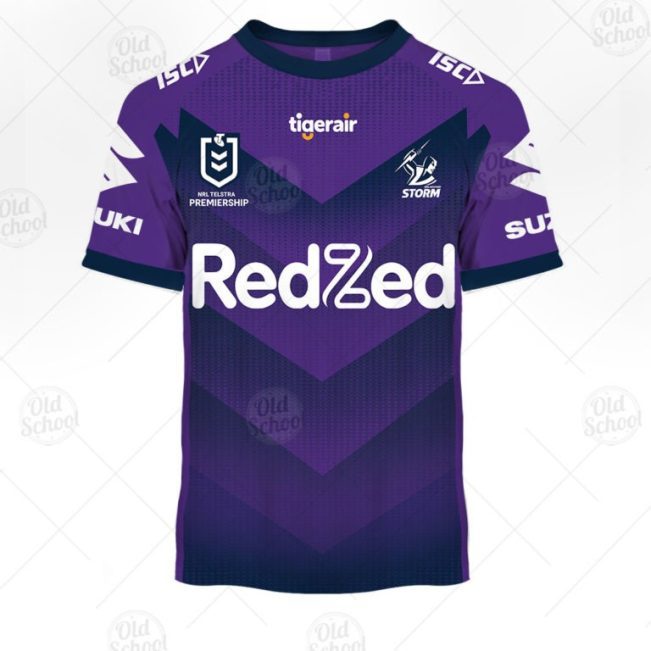 NRL Melbourne Storm Custom Name Number 2020 Home Jersey T-Shirt