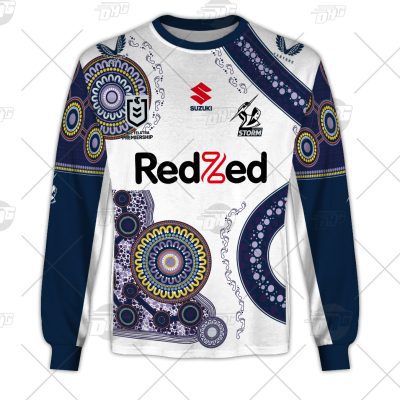 NRL Melbourne Storm Custom Name Number On Field Indigenous Jersey 2021 Sweatshirt