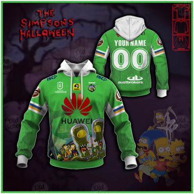 Personalise NRL Canberra Raiders x The Simpsons Halloween Jersey