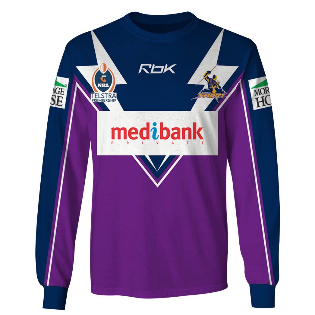 NRL Melbourne Storm Custom Name Number Vintage 2007 Home Jersey Sweatshirt NRL Melbourne Storm Custom Name Number Vintage 2007 Home Jersey Sweatshirt