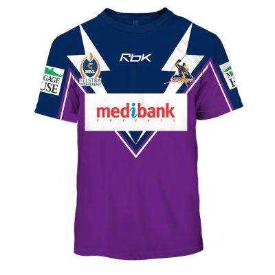 NRL Melbourne Storm Custom Name Number Vintage 2007 Home Jersey T-Shirt