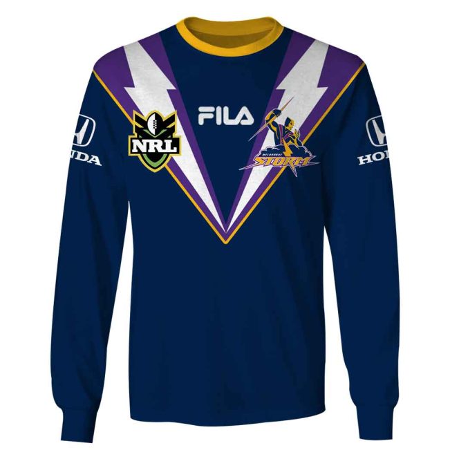 NRL Melbourne Storm Custom Name Number Vintage 1999 Home Jersey Sweatshirt