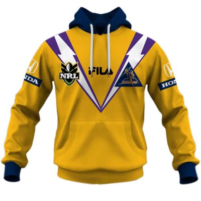 NRL Melbourne Storm Custom Name Number Vintage 1999 Away Jersey Pullover Hoodie