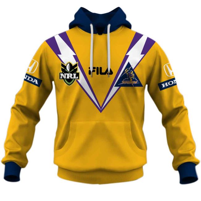 NRL Melbourne Storm Custom Name Number Vintage 1999 Away Jersey Pullover Hoodie