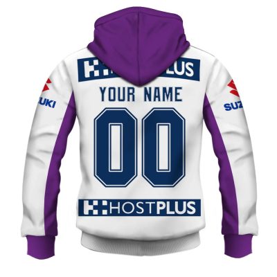 NRL Melbourne Storm Custom Name Number Vintage 2008 Away Jersey Pullover Hoodie