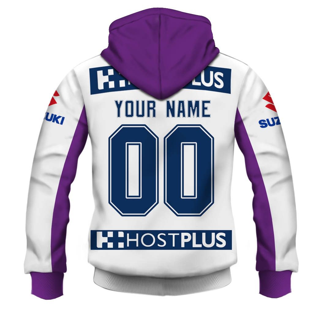 NRL Melbourne Storm Custom Name Number Vintage 2008 Away Jersey Pullover Hoodie