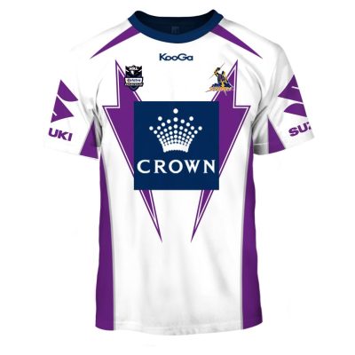 NRL Melbourne Storm Custom Name Number Vintage 2012 Away Jersey T-Shirt
