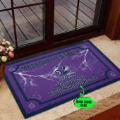NRL Melbourne Storm Welcome Home Custom Name Lightning Rubber Doormat