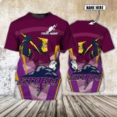 NRL Melbourne Storm Custom Name T-Shirt V2