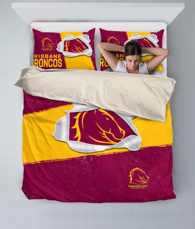 NRL Brisbane Broncos Big Logo  Bedding Set