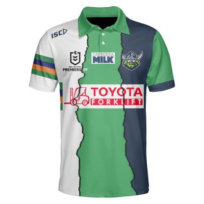 NRL Canberra Raiders Custom Name Number 2023 Mix Jersey Polo Shirt