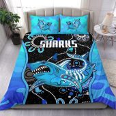 Nrl Cronulla Sutherland Sharks Anzac Day Unique Indigenous Doona Cover 2.jpg - demo10