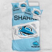 Nrl Cronulla Sutherland Sharks Big Logo Scratch Doona Cover Single Twin.jpg - demo10