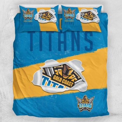NRL Gold Coast Titans Big Logo Scratch  Bedding Set