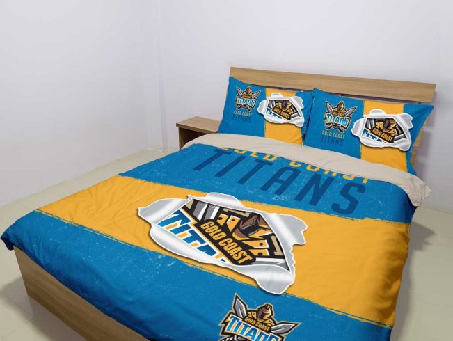 NRL Gold Coast Titans Big Logo Scratch  Bedding Set