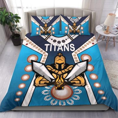 NRL Gold Coast Titans Gladiator Simple Indigenous  Bedding Set