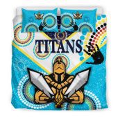 Nrl Gold Coast Titans Gladiator Unique Indigenous Doona Cover 3.jpg - demo10