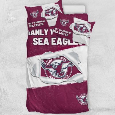 NRL Manly Warringah Sea Eagles Big Logo  Bedding Set