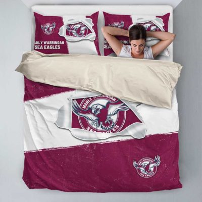 NRL Manly Warringah Sea Eagles Big Logo  Bedding Set
