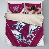 Nrl Manly Warringah Sea Eagles White Maroon Stripes Doona Cover 2.jpg - demo10