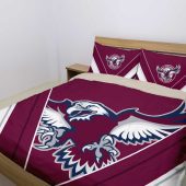Nrl Manly Warringah Sea Eagles White Maroon Stripes Doona Cover 4.jpg - demo10