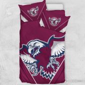 Nrl Manly Warringah Sea Eagles White Maroon Stripes Doona Cover 5.jpg - demo10