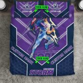 NRL Melbourne Storm Custom Name Mascot  Bedding Set