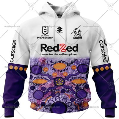 NRL Melbourne Storm Custom Name Number 2023 Indigenous Jersey Pullover Hoodie