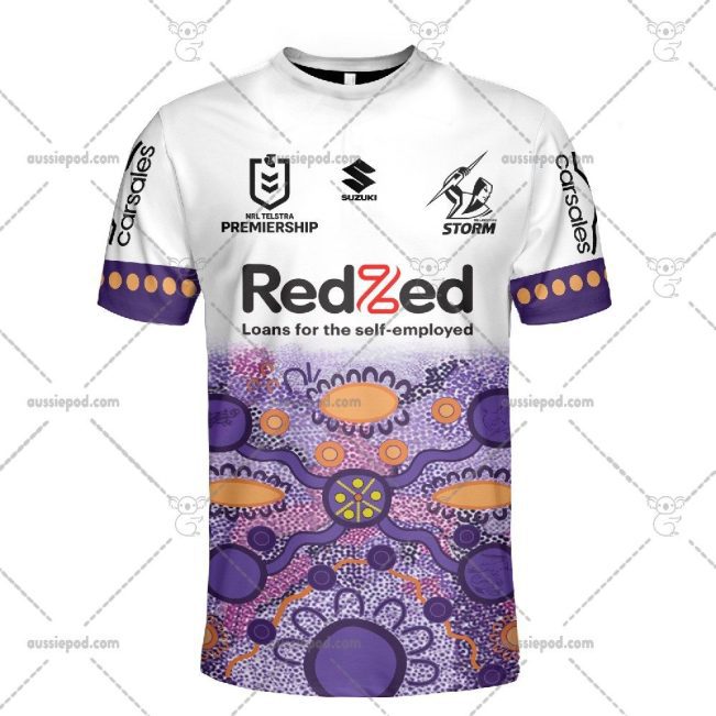 NRL Melbourne Storm Custom Name Number 2023 Indigenous Jersey T-Shirt