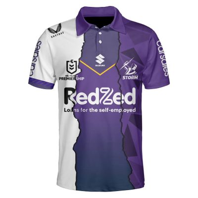 NRL Melbourne Storm Custom Name Number 2023 Mix Jersey Polo Shirt