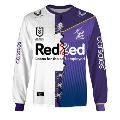 NRL Melbourne Storm Custom Name Number 2023 Mix Jersey V3 Sweatshirt