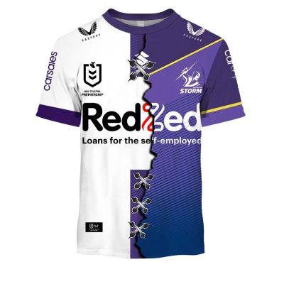 NRL Melbourne Storm Custom Name Number 2023 Mix Jersey V3 T-Shirt