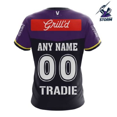 NRL Melbourne Storm Custom Name Number 2024 Home Jersey T-Shirt