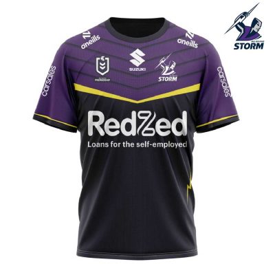 NRL Melbourne Storm Custom Name Number 2024 Home Jersey T-Shirt