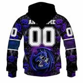 Nrl Melbourne Storm Custom Name Number Rose Dragon Zip Up Hoodie Back.jpg - demo10