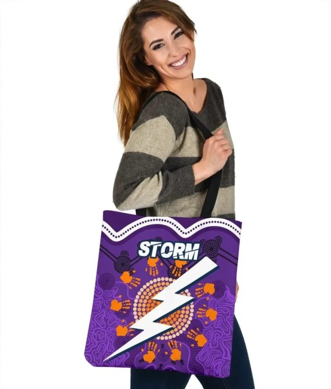 NRL Melbourne Storm Indigenous Aboriginal Tote Bag