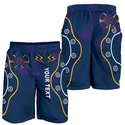 NRL Melbourne Storm Indigenous Champion Custom Text Men Beach Shorts