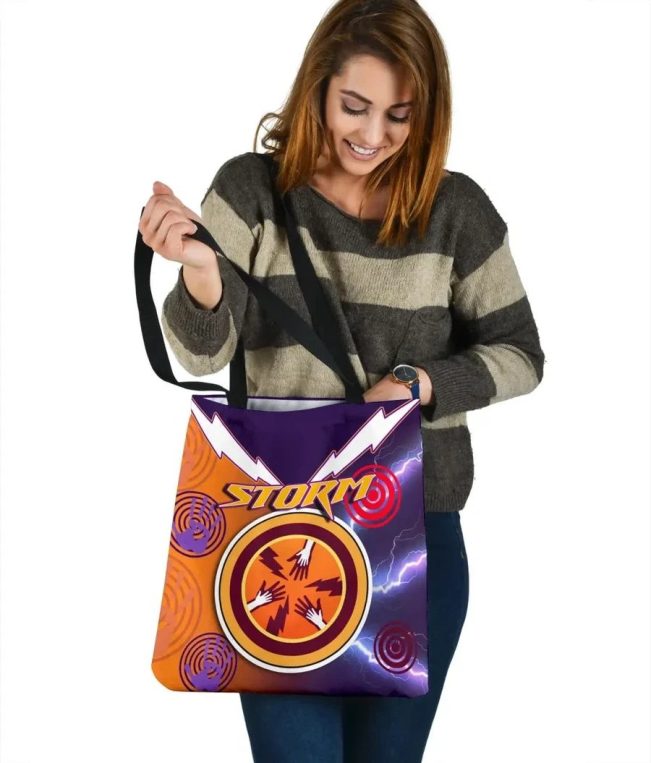 NRL Melbourne Storm Indigenous Style Tote Bag