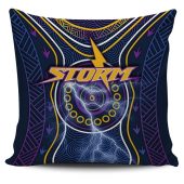 NRL Melbourne Storm Lightning Indigenous Square Pillow Set