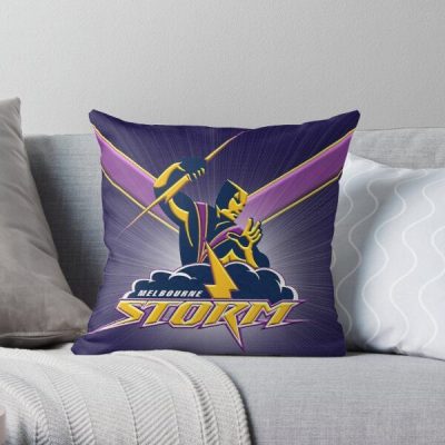NRL Melbourne Storm Logo Square Pillow Case