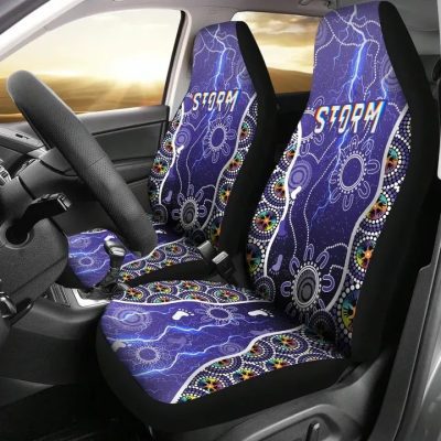 NRL Melbourne Storm Unique Indigenous Car Seat Covers