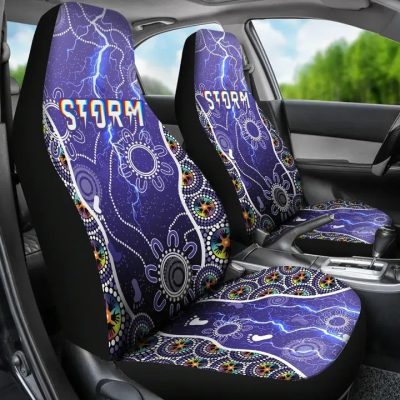 NRL Melbourne Storm Unique Indigenous Car Seat Covers