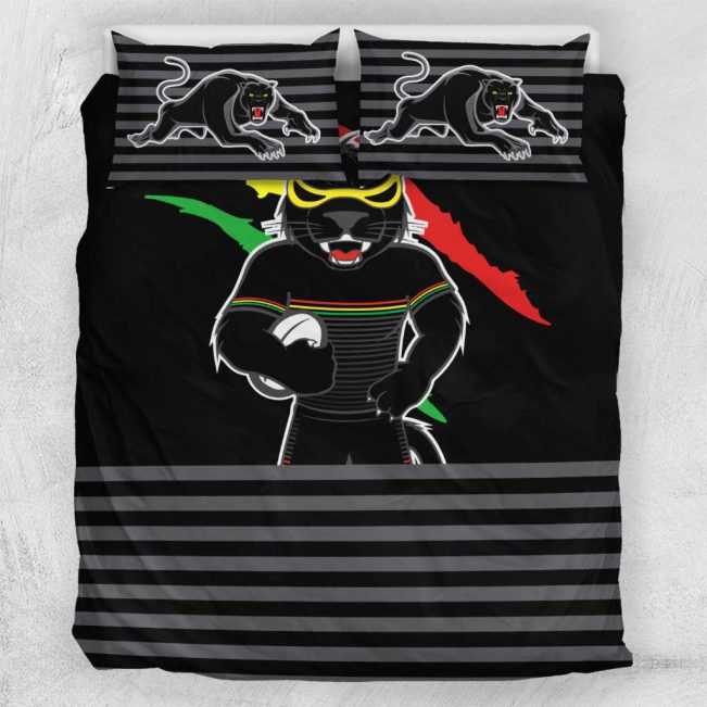 NRL Penrith Panthers Black Mascot  Bedding Set