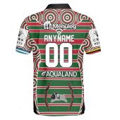 Nrl South Sydney Rabbitohs Custom Name Number 2023 Indigenous Jersey Polo Shirt Back.jpg - demo10